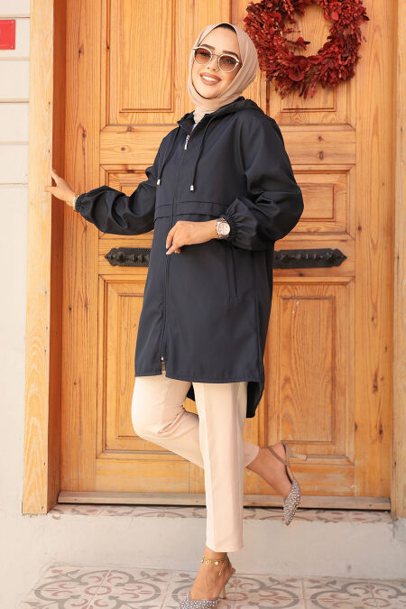  Black Muslim Coat 5957S - NEVA STYLE