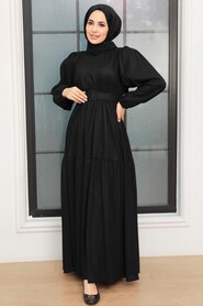  Black Muslim Dress 11015S - 1