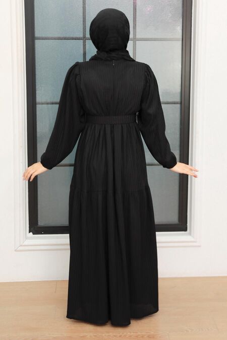 Black Muslim Dress 11015S - Neva-style.com