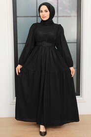  Black Muslim Dress 11015S - 2