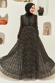  Black Muslim Dress 33234S - 1