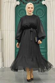  Black Muslim Dress 3747S - 1