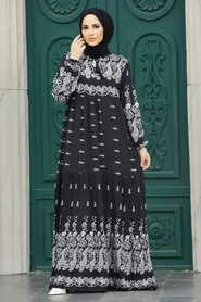  Black Muslim Dress 50096S - 2