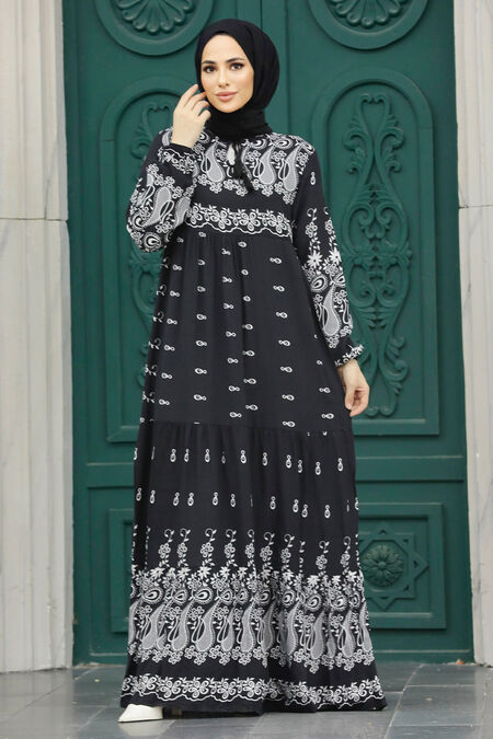 Black Muslim Dress 50096S - Neva-style.com