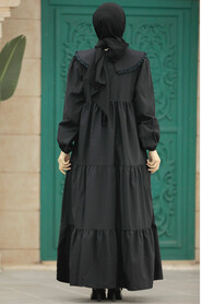  Black Muslim Dress 57343S - 3
