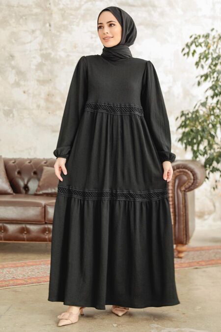 Black Muslim Dress 5856S - Neva-style.com