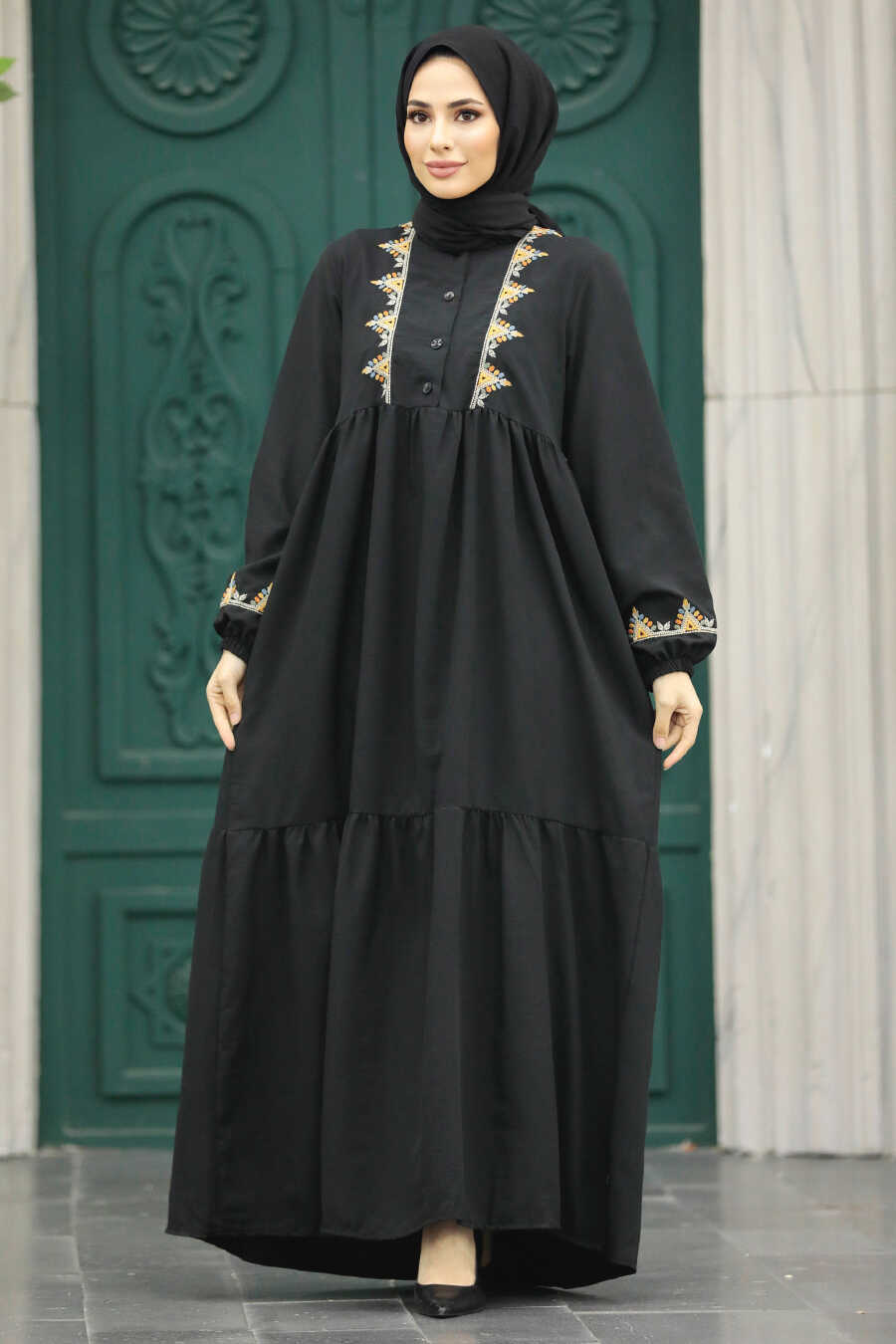 Black Muslim Dress 8959S - Neva-style.com