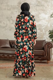  Black Muslim Long Dress Style 15716S - 2