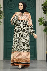  Black Muslim Long Dress Style 17511S - 1