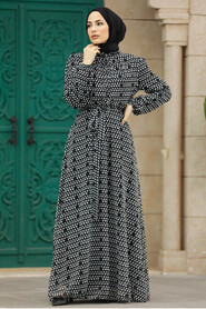  Black Muslim Long Dress Style 279084S - 2
