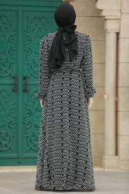  Black Muslim Long Dress Style 279084S - 3