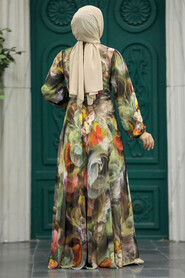  Black Muslim Long Dress Style 30058S - 3