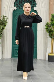  Black Muslim Long Dress Style 34320S - 1