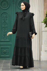  Black Muslim Long Dress Style 52421S - 2