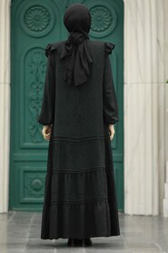  Black Muslim Long Dress Style 52421S - 3