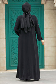  Black Muslim Turkish Abaya 11070S - 4