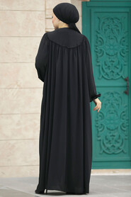  Black Plus Size Abaya 20134S - Thumbnail