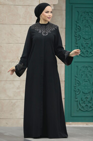  Black Plus Size Abaya 20057S - 1