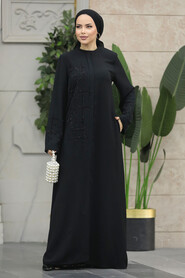  Black Plus Size Abaya 20059S - 1