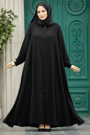  Black Plus Size Abaya 622S - 2