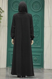  Black Plus Size Abaya 622S - 3