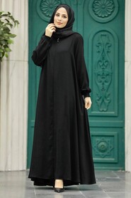  Black Plus Size Abaya 622S - 1