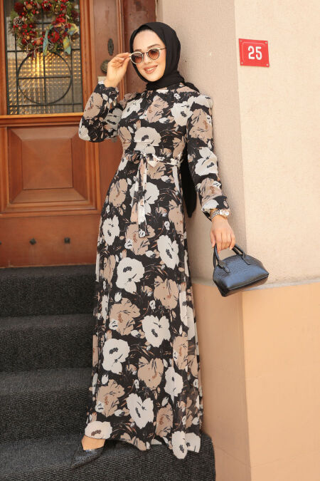  Black Plus Size Dress 27939S - NEVA STYLE