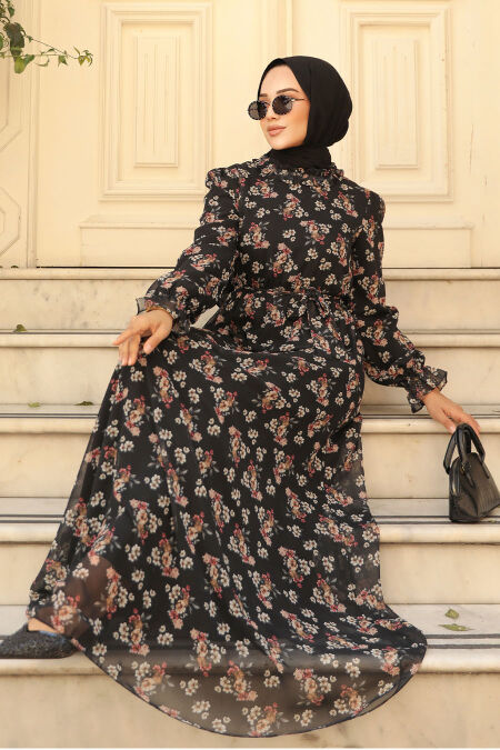  Black Plus Size Dress 29713S - NEVA STYLE