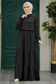  Black Plus Size Dress 5854S - NEVA STYLE