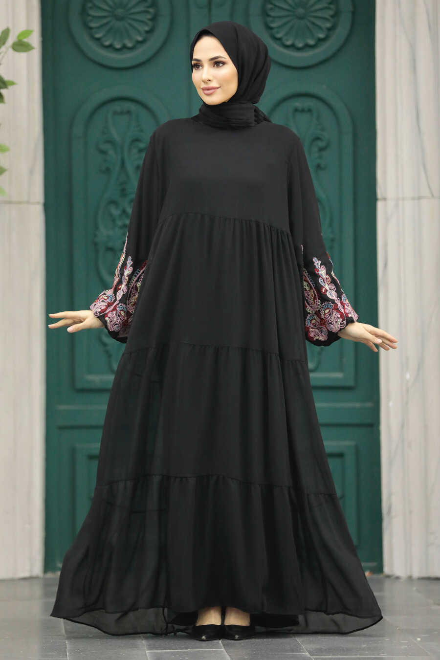  Black Plus Size Dress 8890S