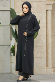 Neva Style - Black Plus Size Dual Suit 30041S - Thumbnail
