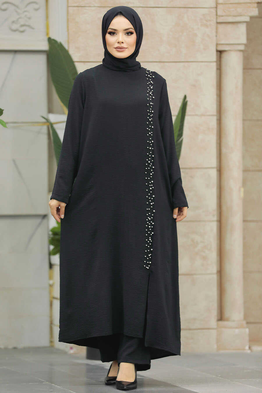 Neva Style - Black Plus Size Dual Suit 30041S