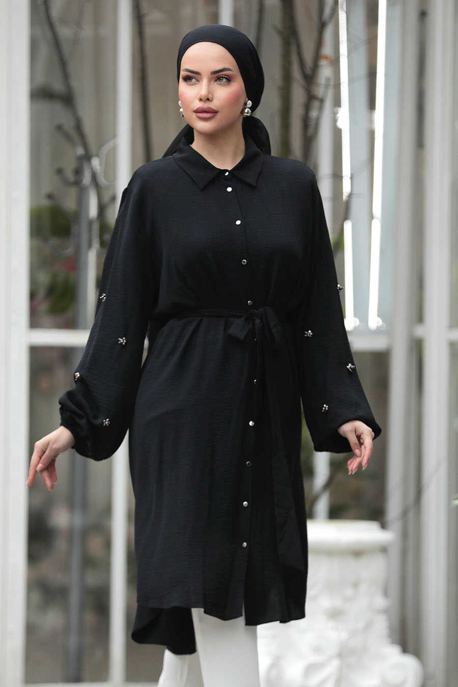 Black Plus Size Tunic 21095S