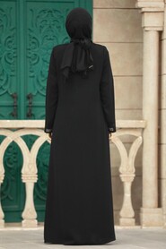  Black Plus Size Turkish Abaya 616S - 3