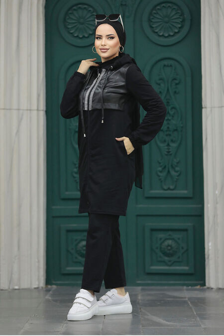  Black Sportswear Dual Suit 13631S - NEVA STYLE