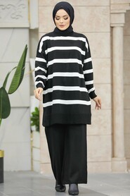  Black Sportswear Knitwear Dual Suit 3439S - 2