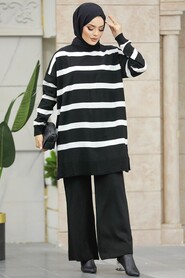  Black Sportswear Knitwear Dual Suit 3439S - 1