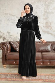  Black Velvet High Quality Dress 3713S - 1