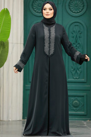  Black Women Abaya 31132S - 4