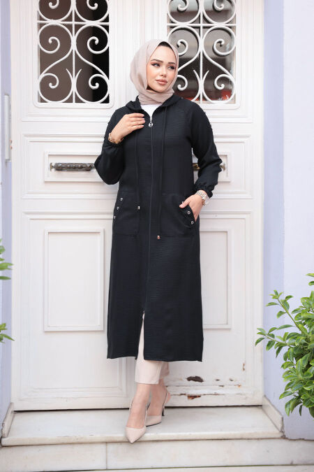  Black Women Coat 511S - NEVA STYLE