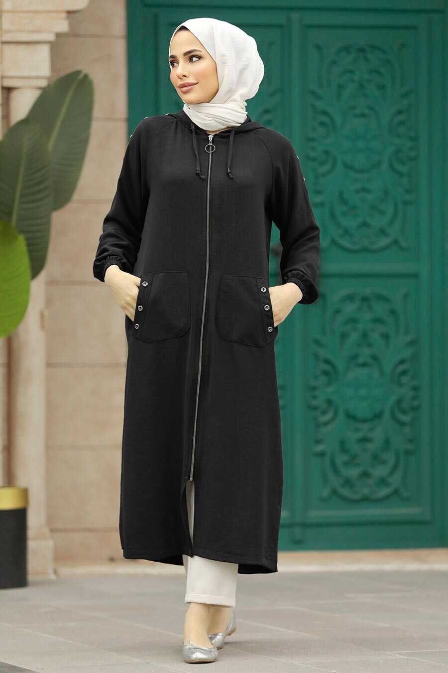 Neva Style - Black Women Coat 511S
