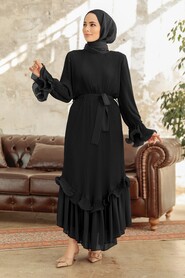 Black Women Dress 3856S - NEVA STYLE