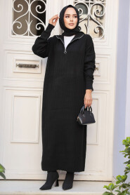  Black Women Knitwear Dress 34310S - 2