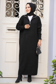  Black Women Knitwear Dress 34310S - 3