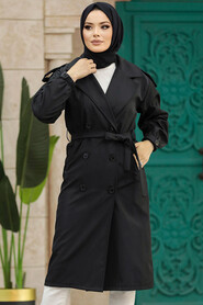  Black Women Trench Coat 647S - 2