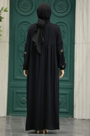  Black Women Turkish Abaya 8925S - 3