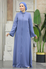  Blue Hijab For Women Turkish Abaya 20030M - 2