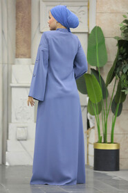  Blue Hijab For Women Turkish Abaya 20030M - 3