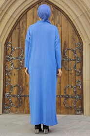  Blue Hijab Knitwear Dress 34150M - 4