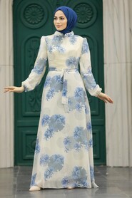  Blue Hijab Maxi Dress 279323M - 2